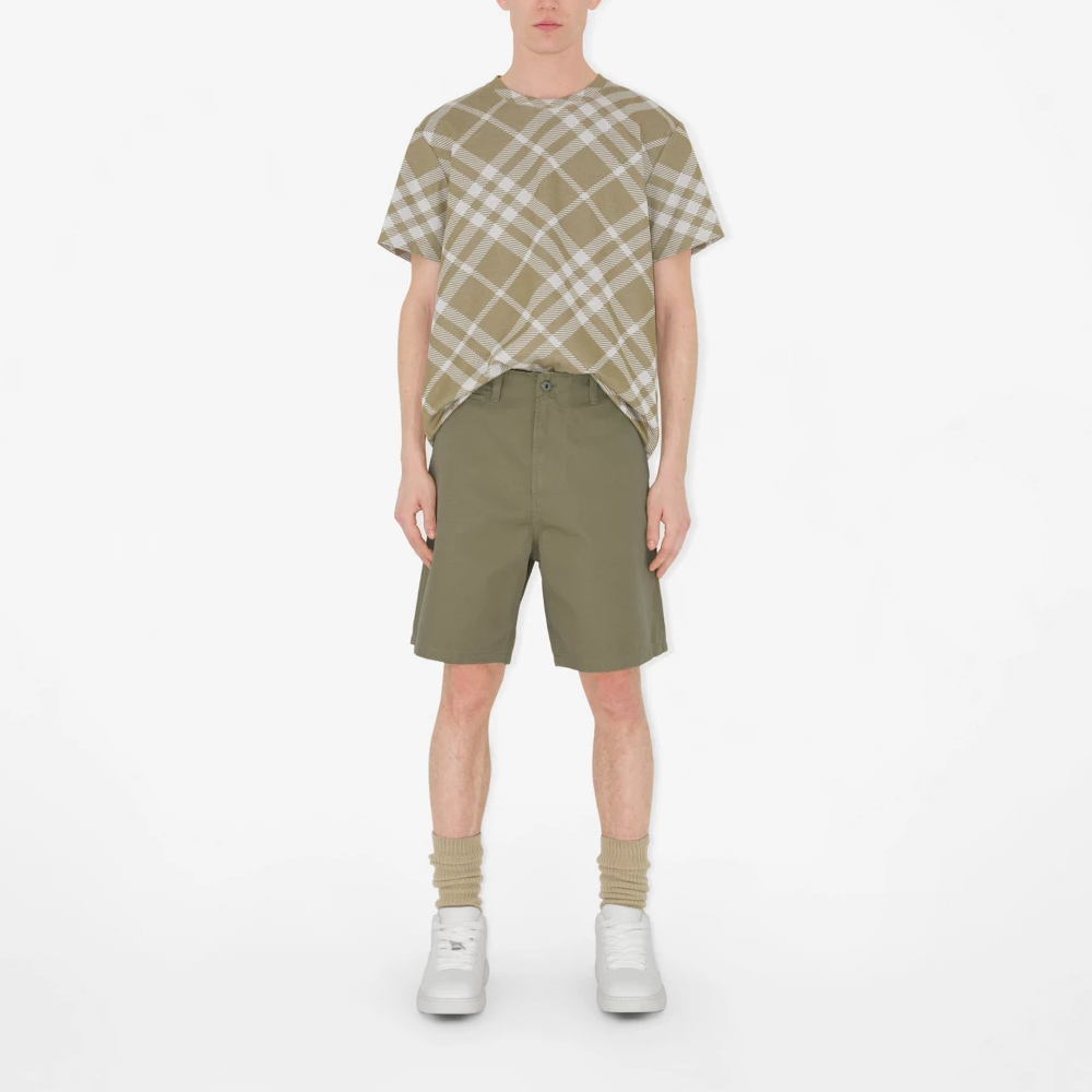 Burberry SS24  Brown Mid-Rise Straight Casual Shorts. 80836221 圖 5