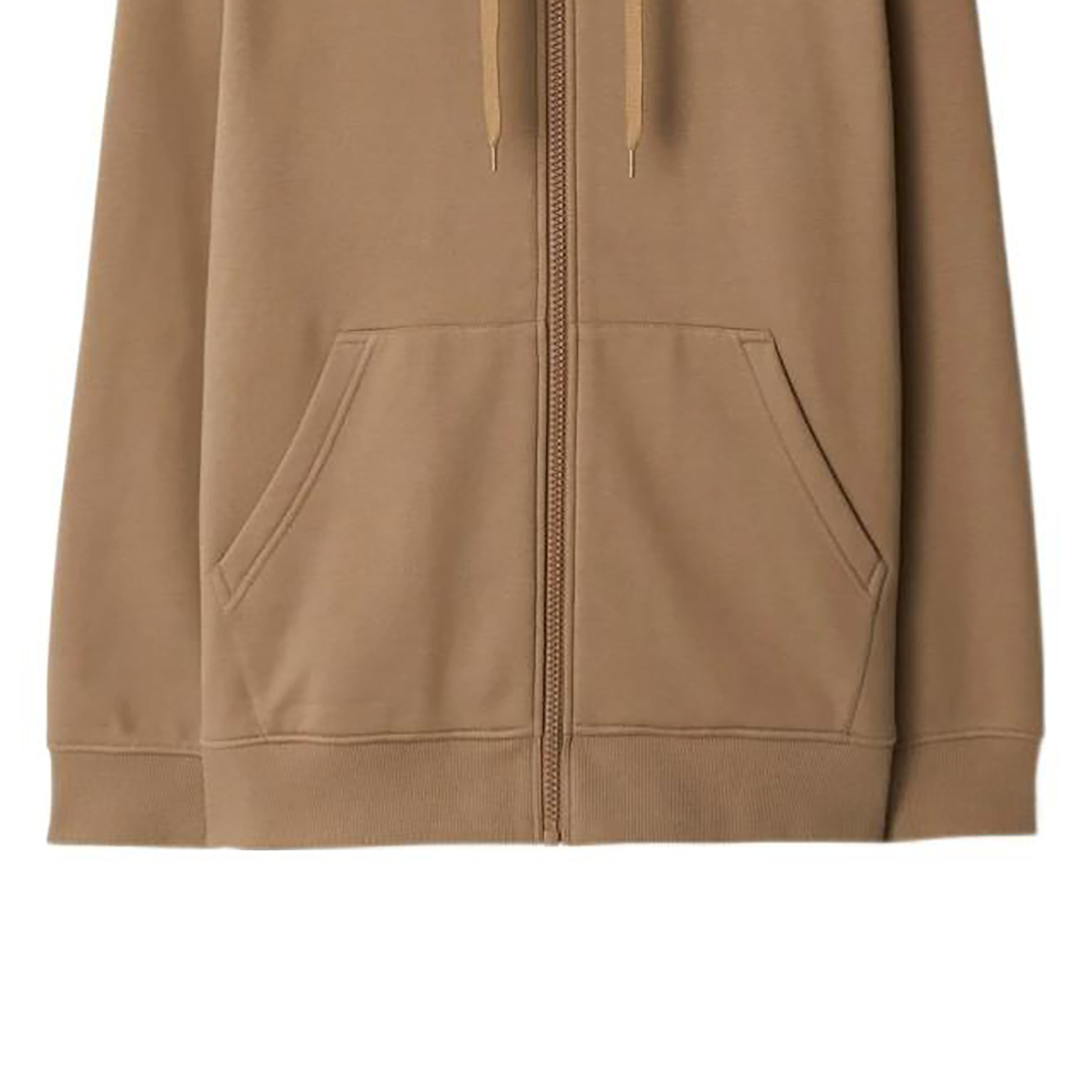 Sizing 博柏利 SS24 驼色字母印花拉链连帽衫. 80843461