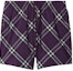 Buy Burberry SS24 Check Lightweight Swim Shorts with Drawstring Deep Purple 80956341