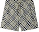 Buy Burberry SS24 Check Mid-Rise Drawstring Swim Shorts Moss Green. 80873361