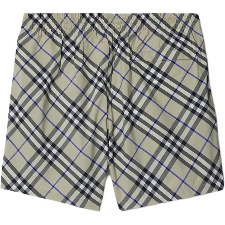 Lookbook Burberry SS24  Check Mid-Rise Drawstring Swim Shorts Moss Green. 80873361