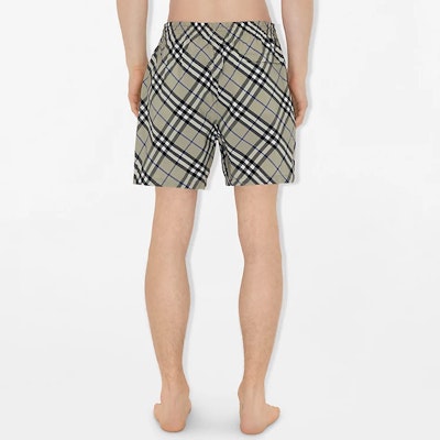 Burberry SS24 Check Mid-Rise Drawstring Swim Shorts Moss Green. 80873361 Purchase Burberry SS24 Check Mid-Rise Drawstring Swim Shorts Moss Green. 80873361