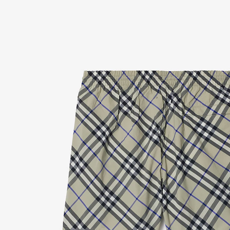 Sizing Burberry SS24  Check Mid-Rise Drawstring Swim Shorts Moss Green. 80873361