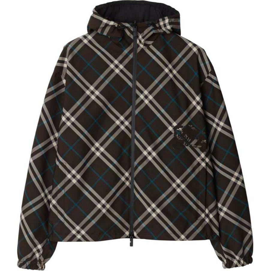 Burberry SS24  Check Print Reversible Hooded Zip Jacket Multicolor 80926751