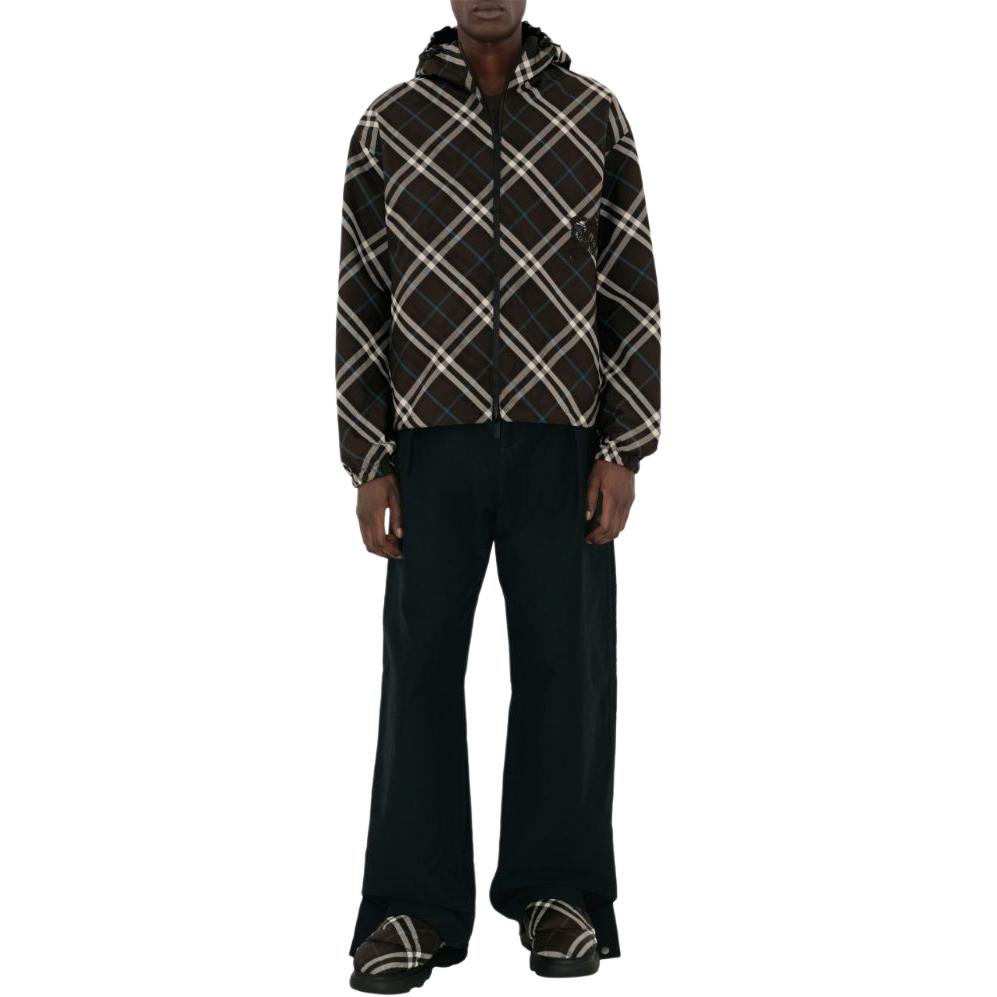 Shop 博柏利 SS24 格纹可翻转连帽拉链夹克 多色 80926751