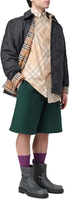 버버리 SS24 체커드 반팔 루즈핏 버튼다운 셔츠. 80824781 Purchase 버버리 SS24 체커드 반팔 루즈핏 버튼다운 셔츠. 80824781