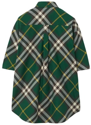 버버리 SS24 체커드 반팔 루즈핏 버튼다운 셔츠. 80824781 Sizing 버버리 SS24 체커드 반팔 루즈핏 버튼다운 셔츠. 80824781