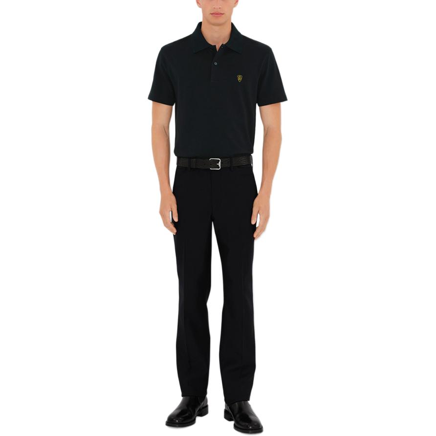 Lookbook 巴宝莉 SS24 煤黑色纯色Logo短袖POLO衫. 80998821