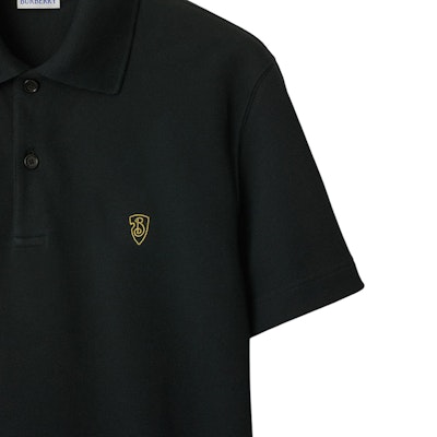 博柏利 SS24 煤黑色純色標誌短袖POLO衫 80998821 Sizing 博柏利 SS24 煤黑色純色標誌短袖POLO衫 80998821