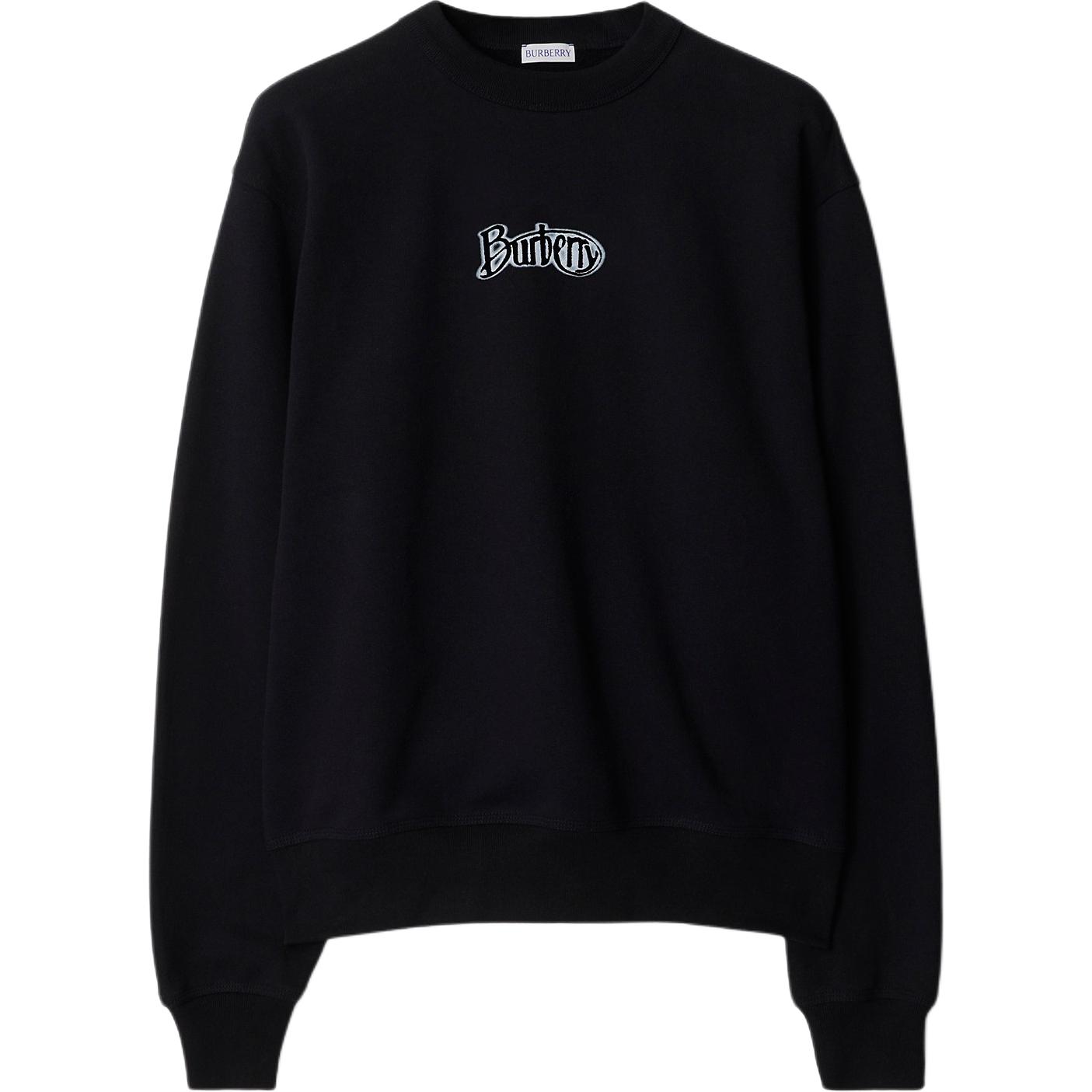 Order Burberry SS24  Coal Letter Logo Print Crewneck Sweatshirt. 80978221