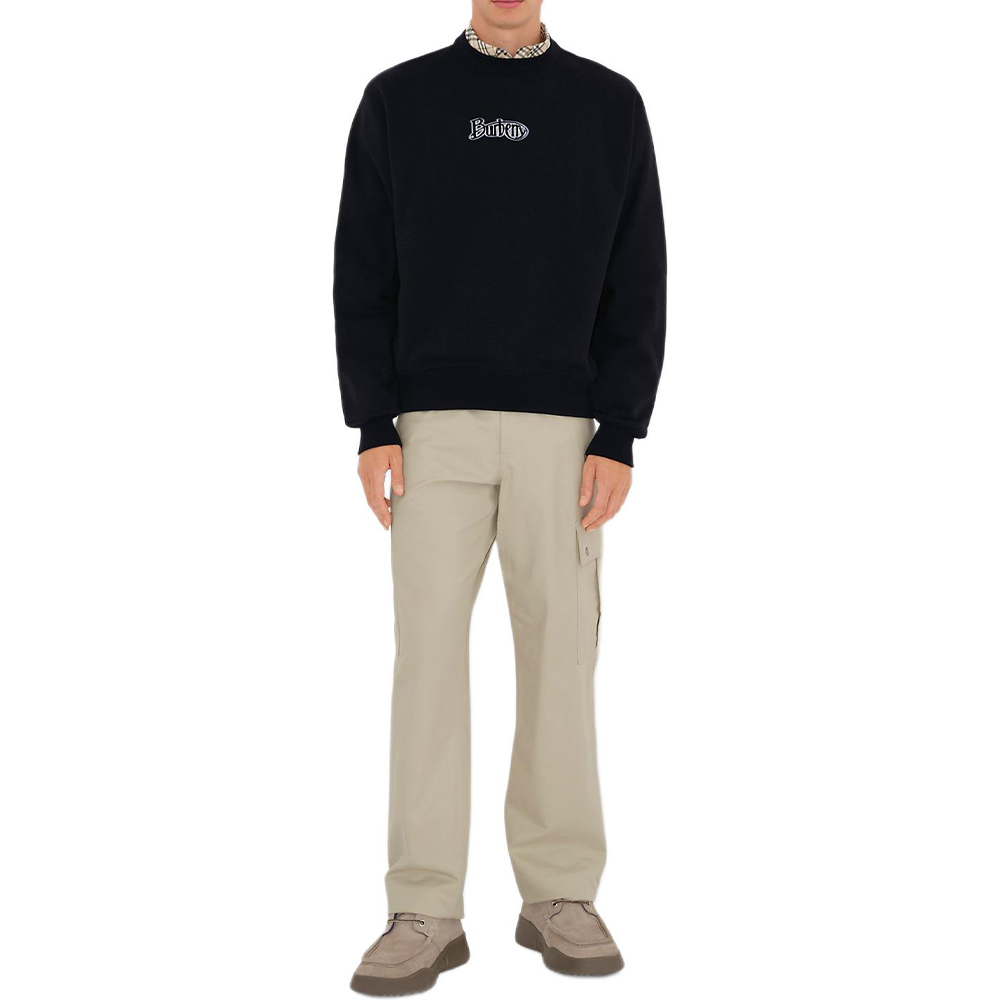 Lookbook Burberry SS24  Coal Letter Logo Print Crewneck Sweatshirt. 80978221