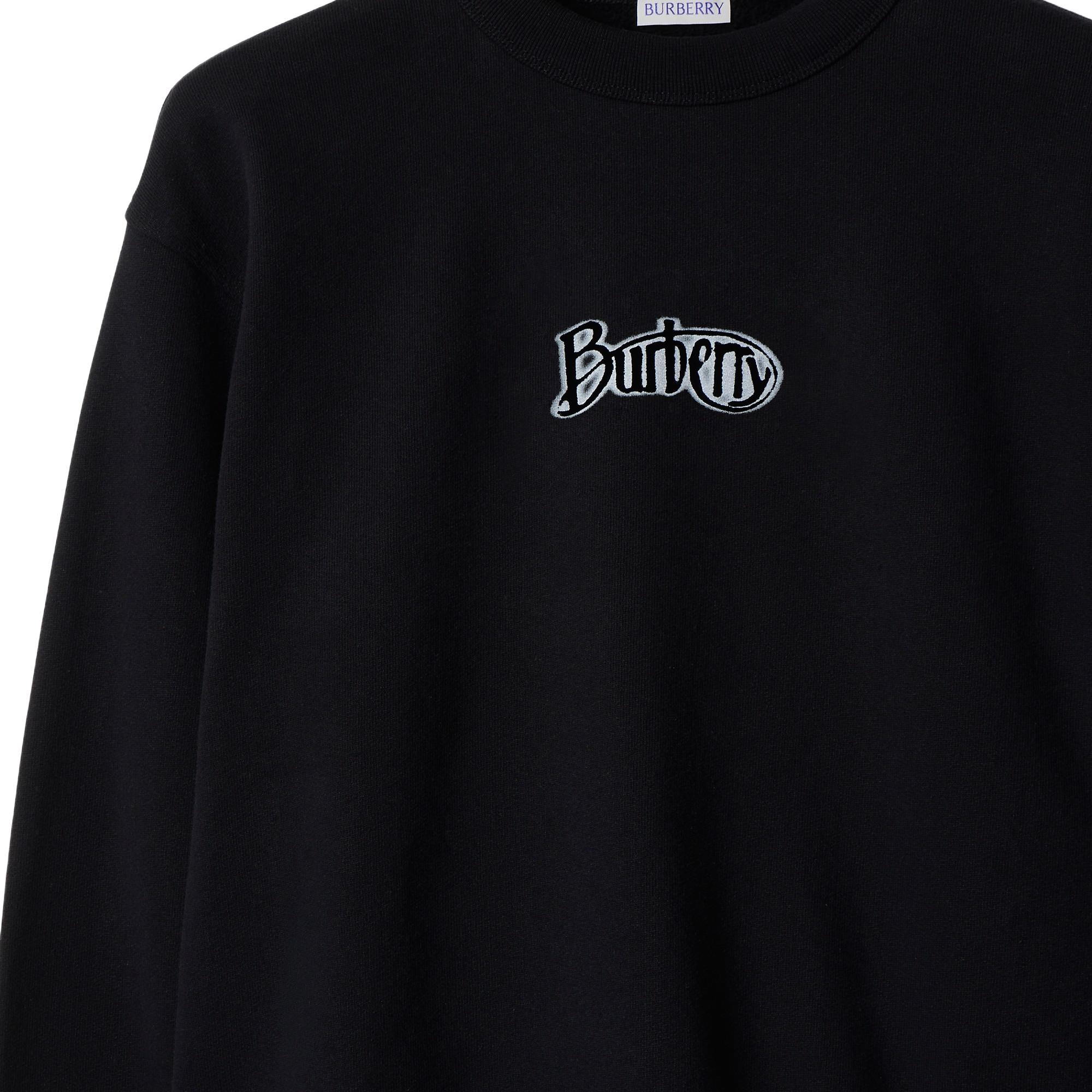 Details for Burberry SS24  Coal Letter Logo Print Crewneck Sweatshirt. 80978221