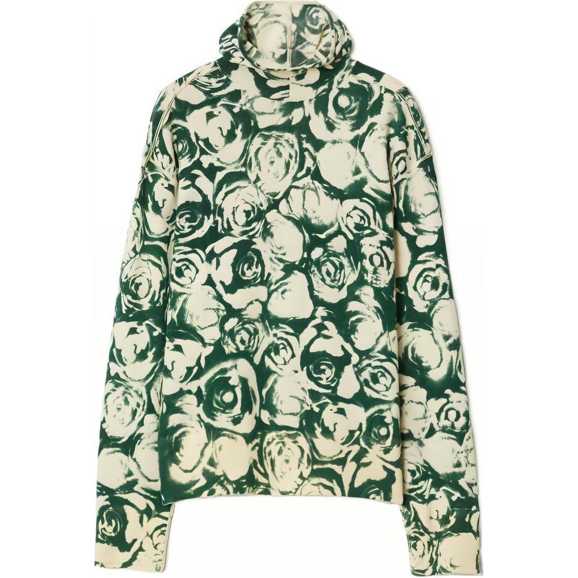 Burberry SS24  Colorblock Rose Print Hoodie Sweater Multicolor. 80830771