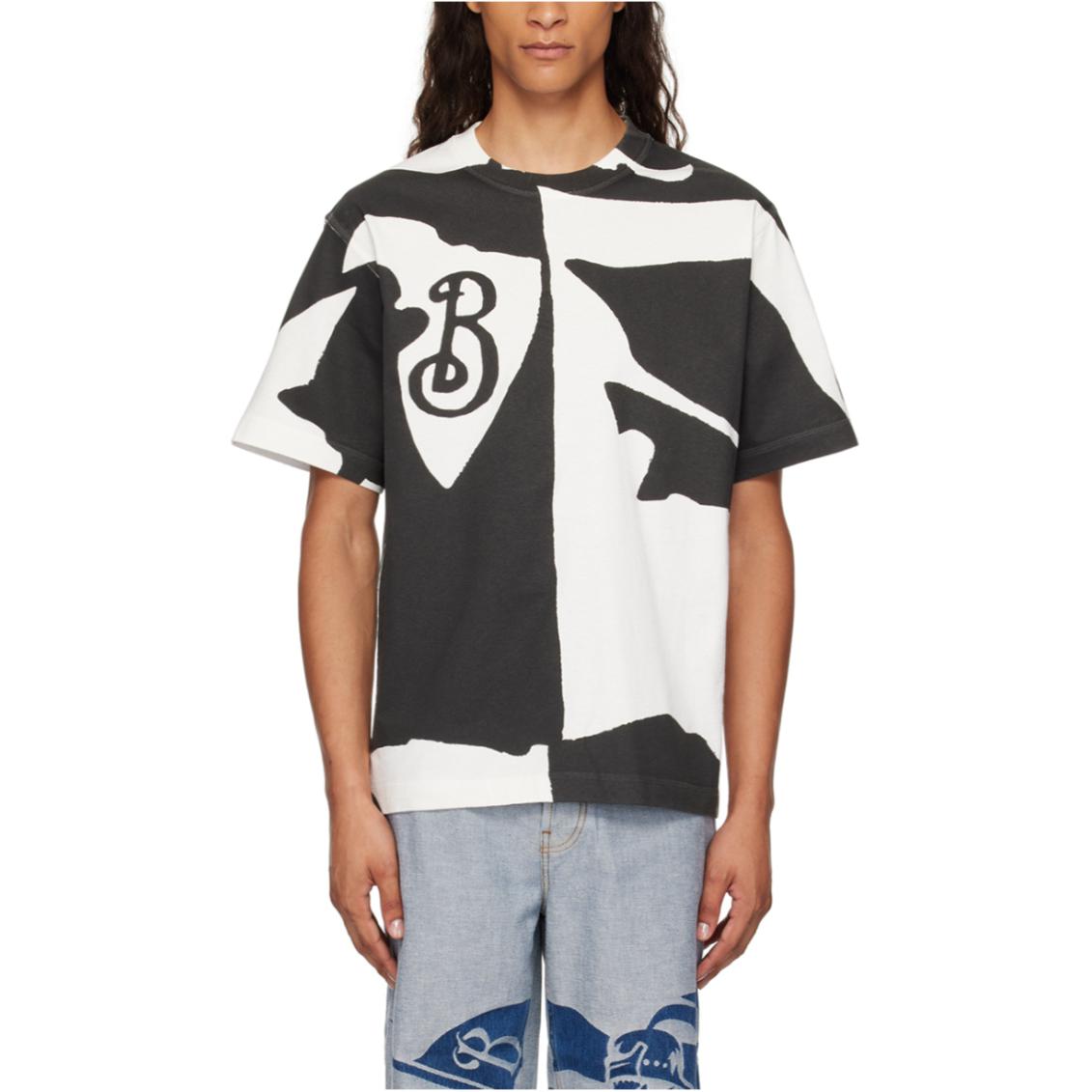 Order Camiseta Negra Burberry SS24 con Logo Contraste Estampado Crewneck. 80934791