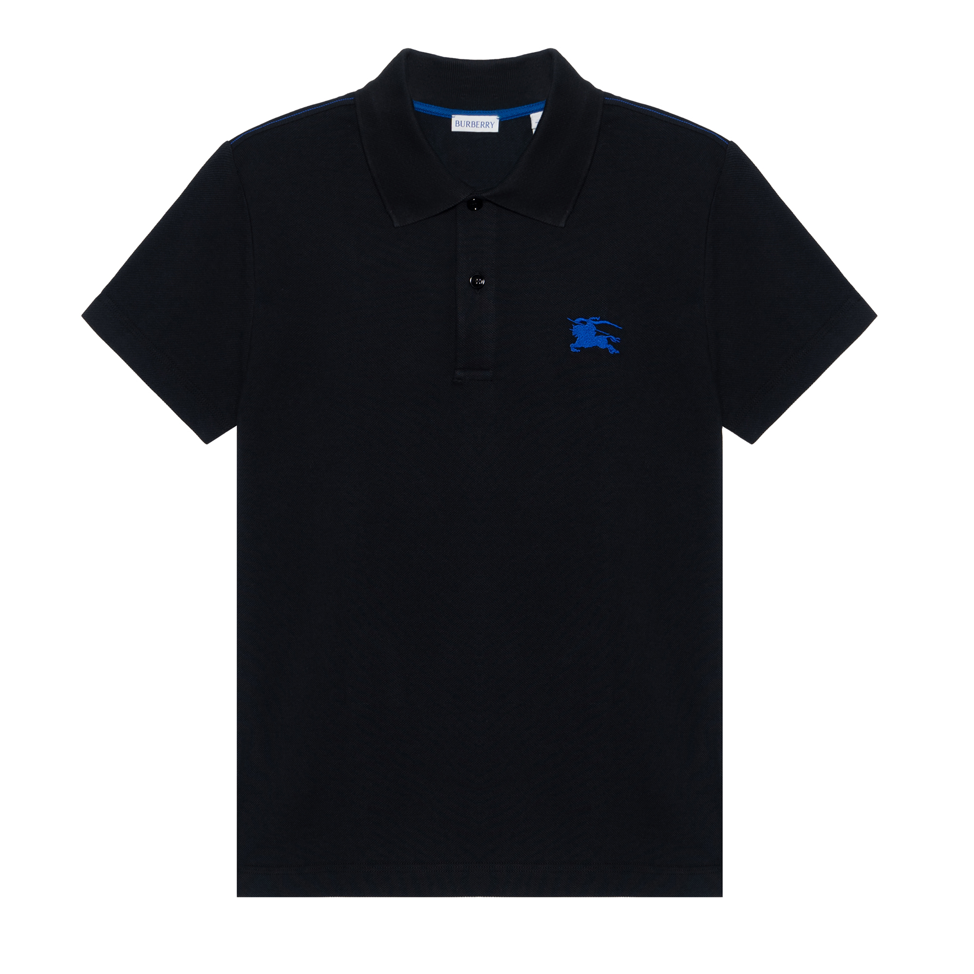 Buy 博柏利 SS24 马术骑士标志修身版黑色 Polo 衫 80849371