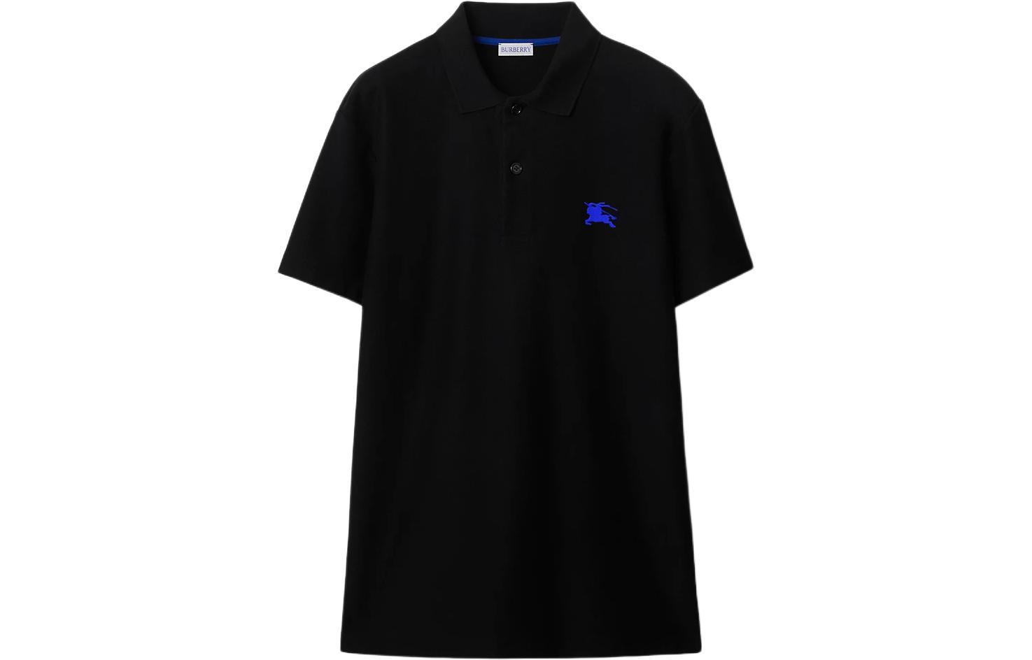 Order 博柏利 SS24 马术骑士标志修身版黑色 Polo 衫 80849371