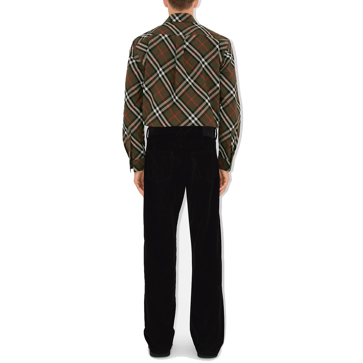 Burberry SS24  Green Check Pattern Long-Sleeve Collared Shirt 80953361 圖 6