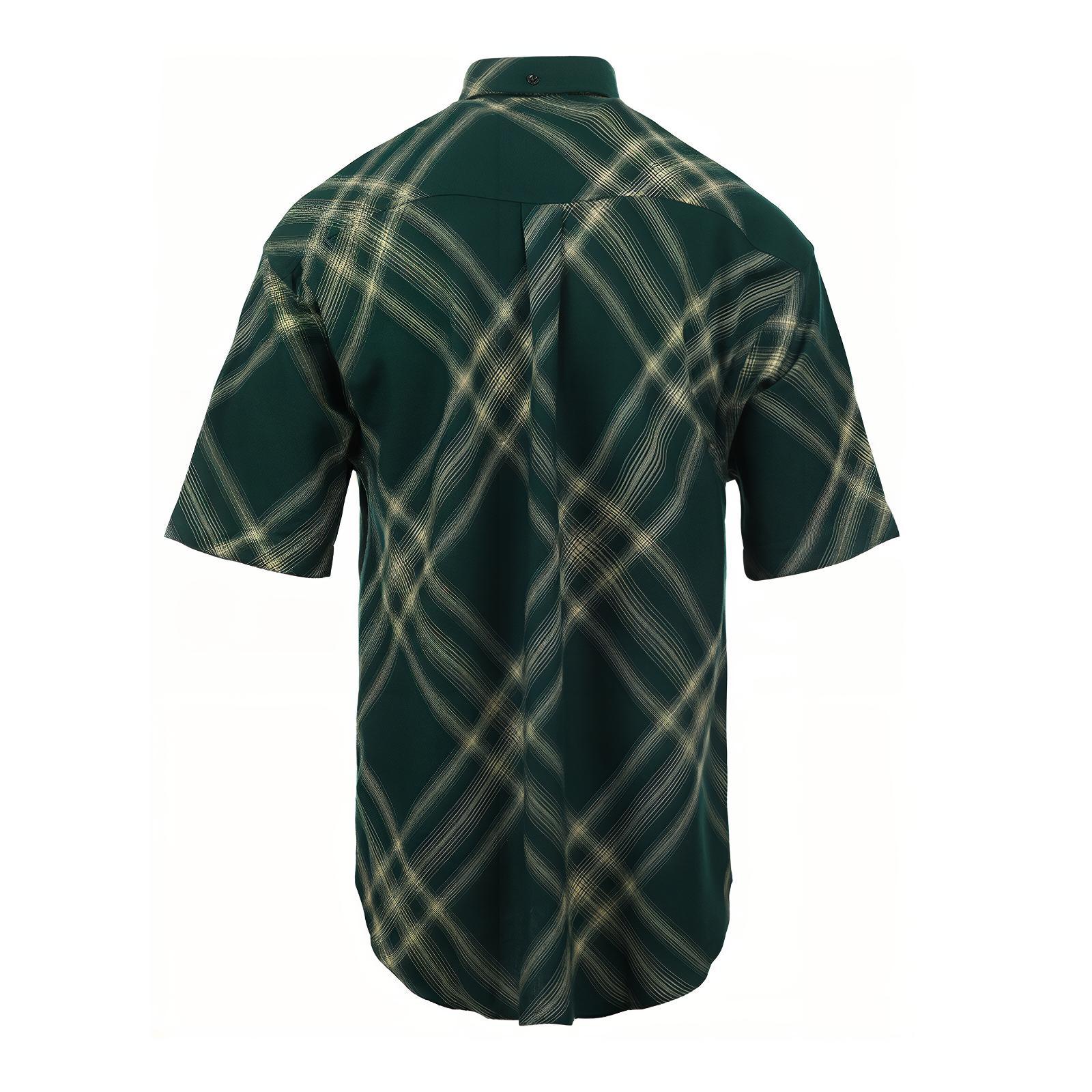 Burberry SS24  Green Check Pattern Short Sleeve Shirt with Button Down. 8082505 圖 3