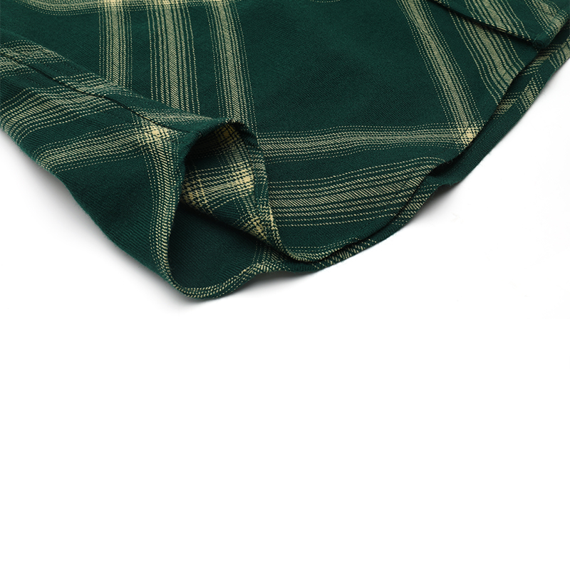 Burberry SS24  Green Check Pattern Short Sleeve Shirt with Button Down. 8082505 圖 6