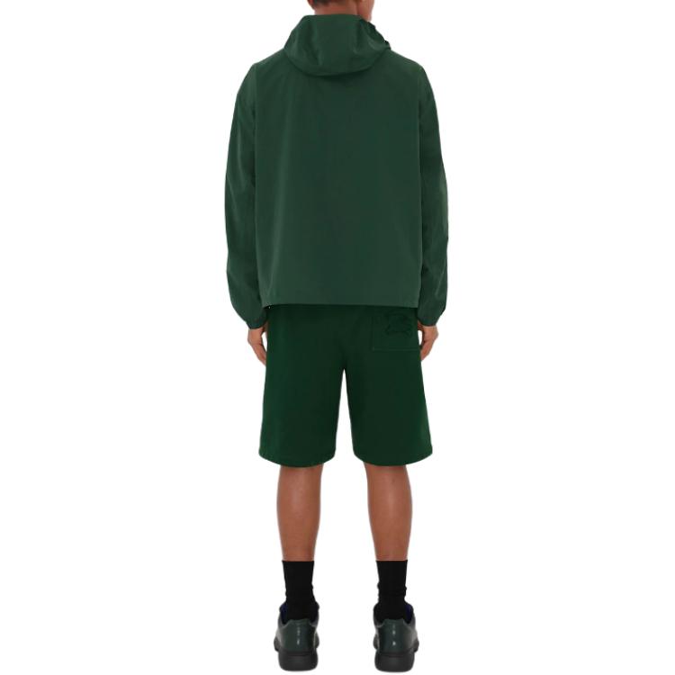 Purchase 博柏利 SS24 绿色印花连帽拉链夹克. 80890951