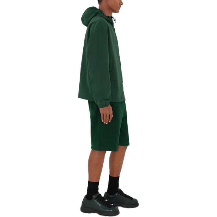 Details for 博柏利 SS24 绿色印花连帽拉链夹克. 80890951