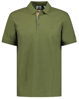 Burberry SS24 綠色刺繡Logo純色短袖POLO衫。 80675861 Buy Burberry SS24 綠色刺繡Logo純色短袖POLO衫。 80675861