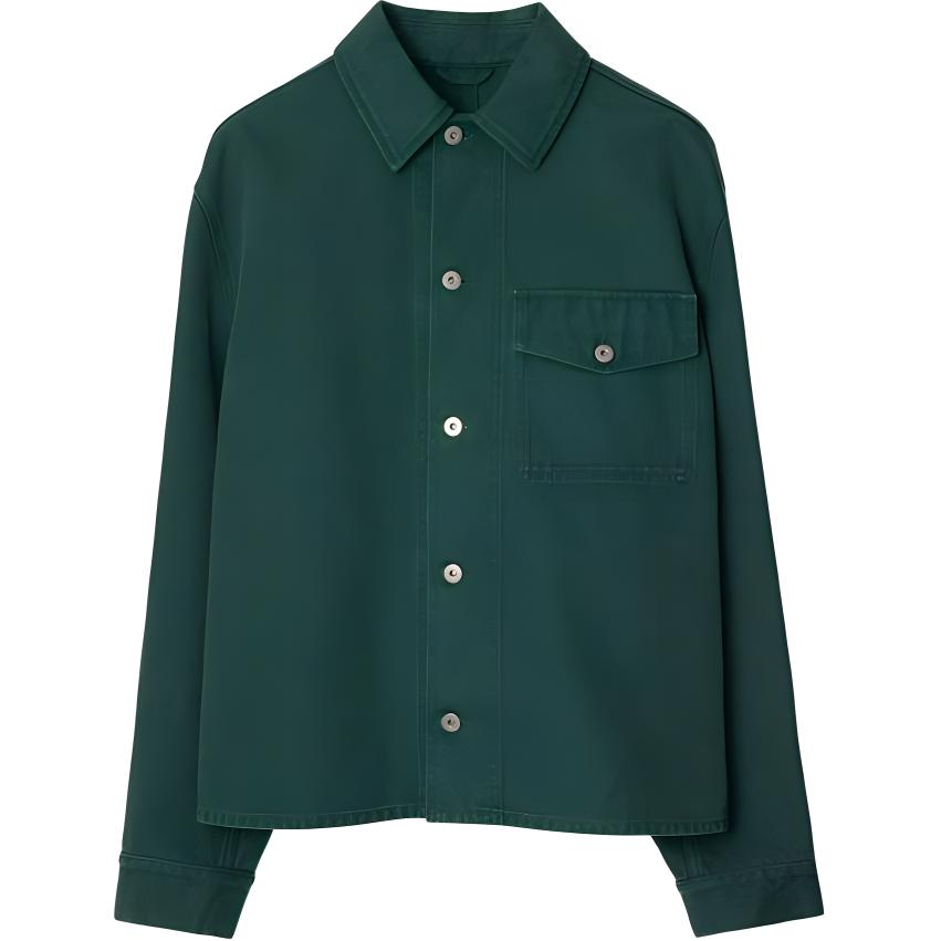 Burberry SS24  Green Single-Breasted Embroidered Pocket Jacket. 80917831