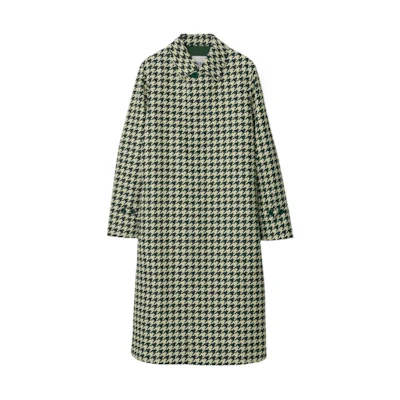 Burberry SS24 Houndstooth Print Long Single-Breasted Coat Multicolor. 80836631