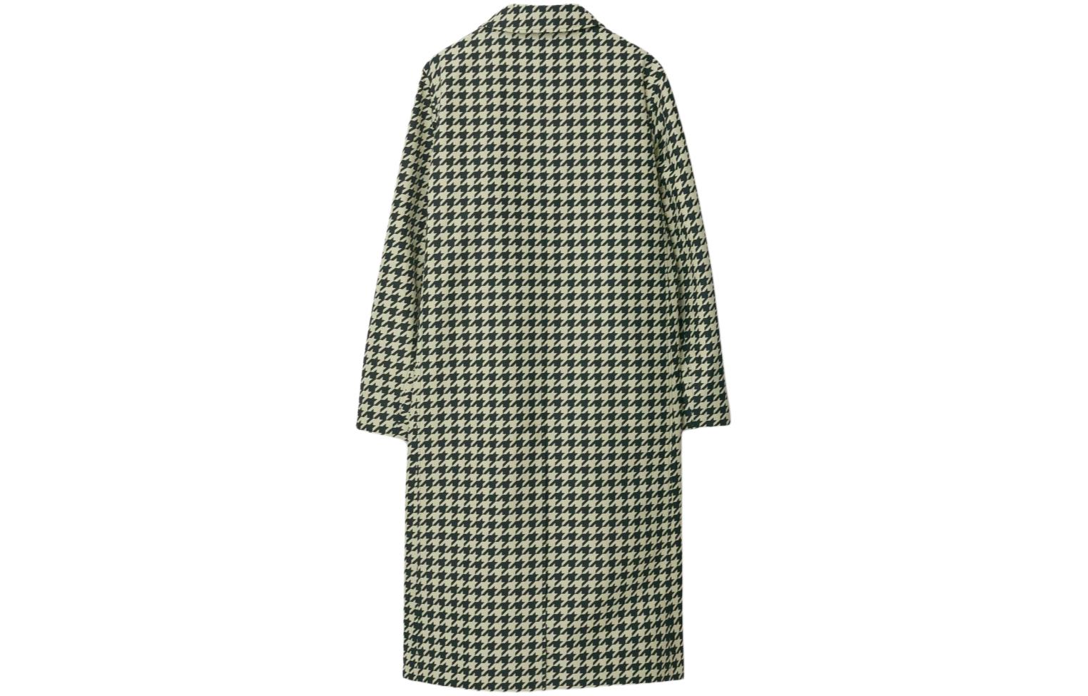 Lookbook Abrigo Largo Burberry SS24 Estampado de Pata de Gallo Multicolor. 80836631