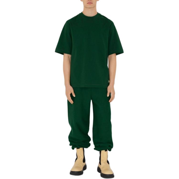 Shop Burberry SS24 常春藤綠寬鬆版型圓領休閒T恤 80808151