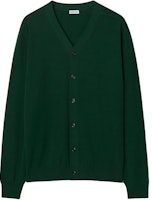 Burberry SS24 Ivy Green Solid V-Neck Button-Up Knit Cardigan Sweater 80831791 Burberry SS24 Ivy Green Solid V-Neck Button-Up Knit Cardigan Sweater 80831791