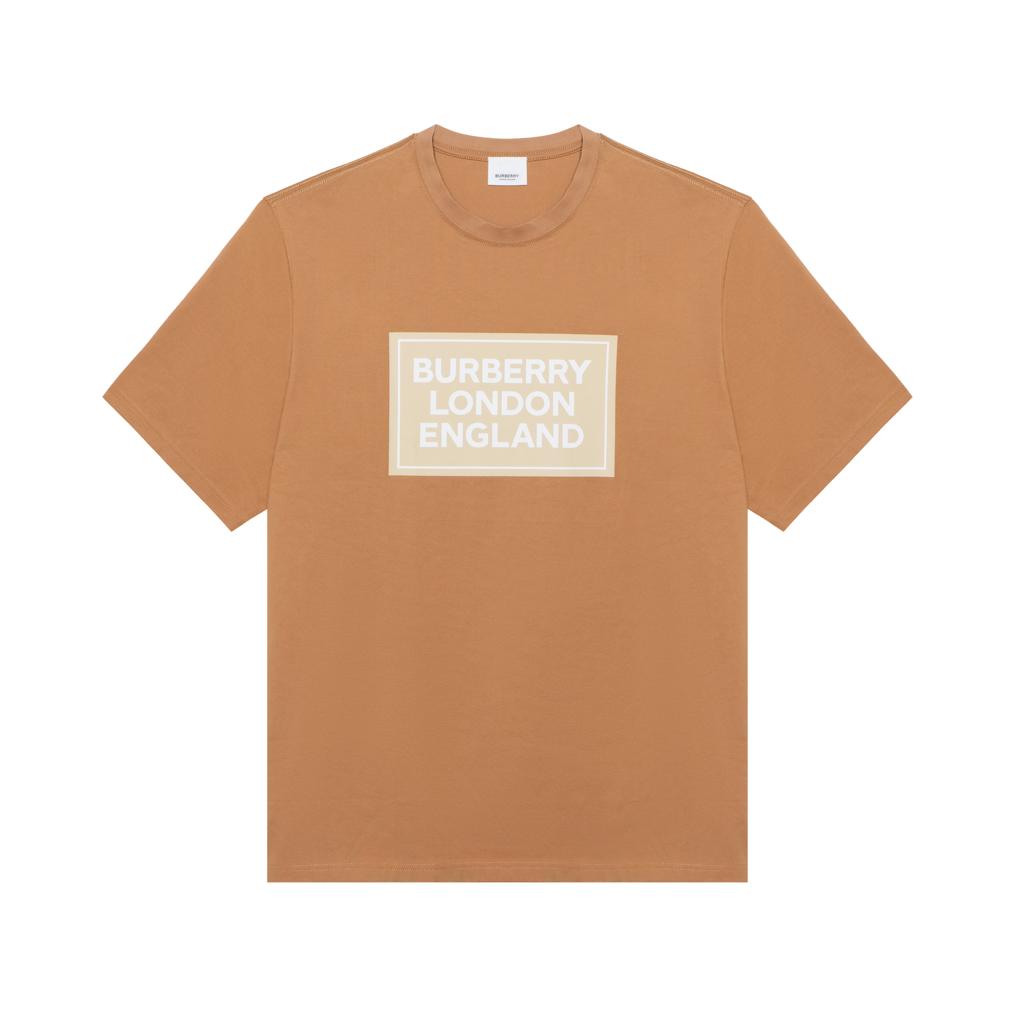 Buy Burberry SS24  Light Brown Logo Crew Neck Short Sleeve T-Shirt. 80843401