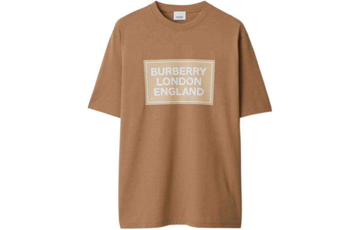 Order Burberry SS24  Light Brown Logo Crew Neck Short Sleeve T-Shirt. 80843401