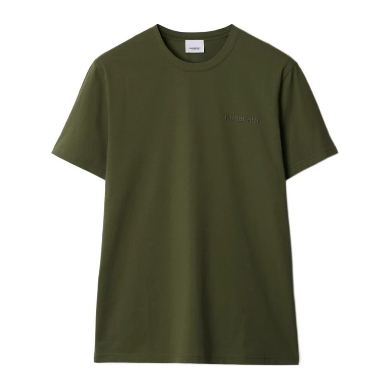 Order 博柏利 SS24 标志刺绣短袖圆领T恤 橄榄绿 80935161