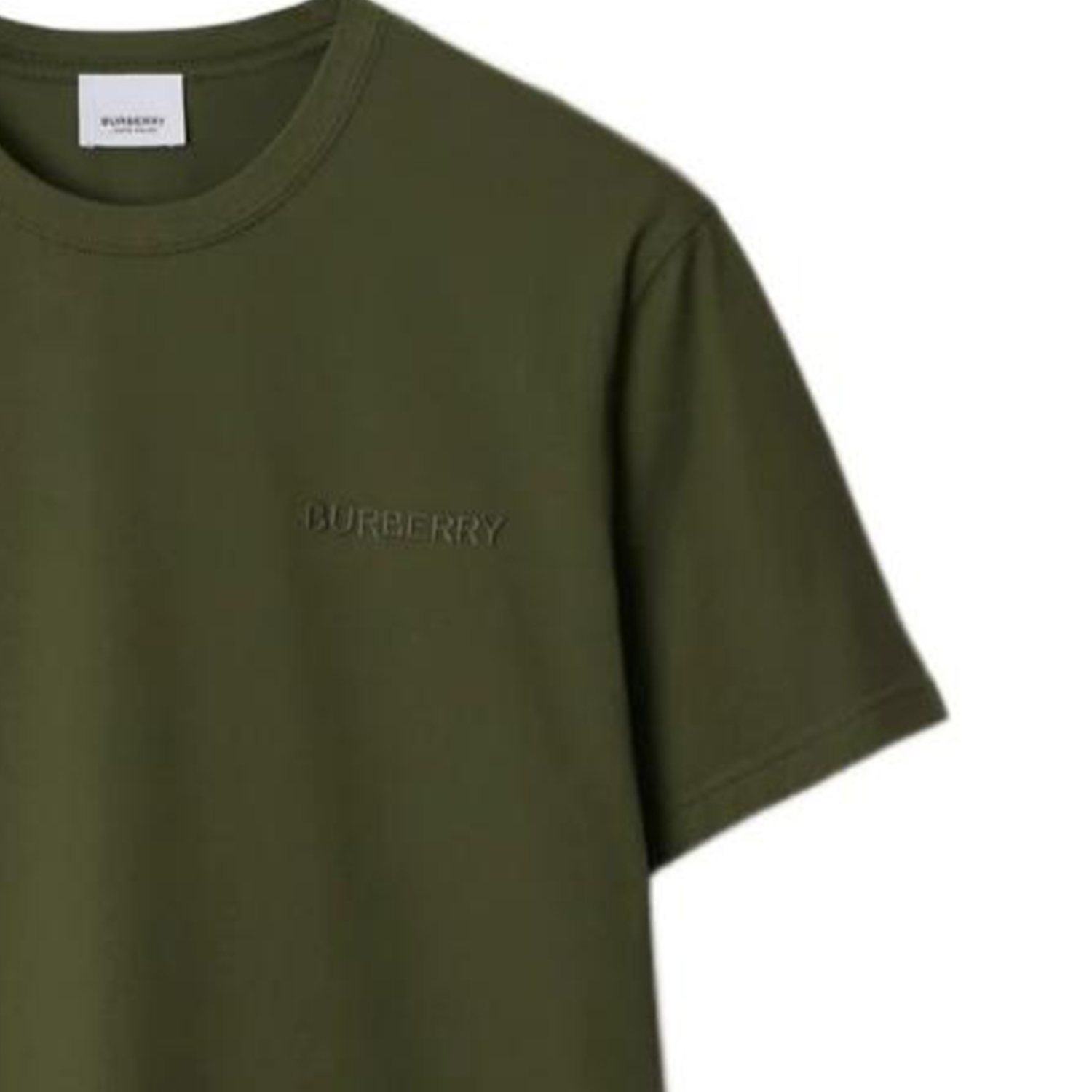 Shop 博柏利 SS24 标志刺绣短袖圆领T恤 橄榄绿 80935161