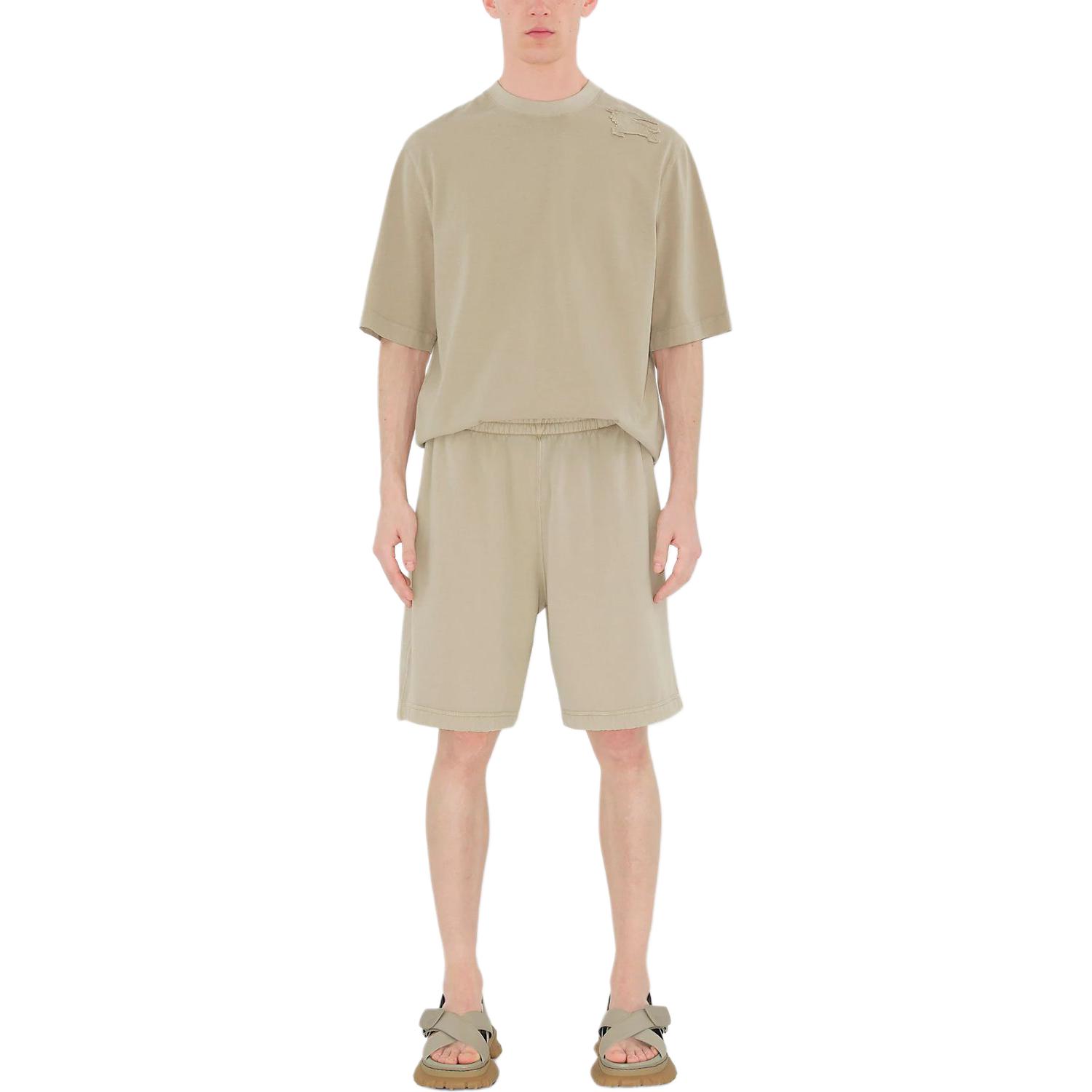 Burberry SS24  Logo Embroidered Crewneck T-Shirt Khaki 80901331 圖 5