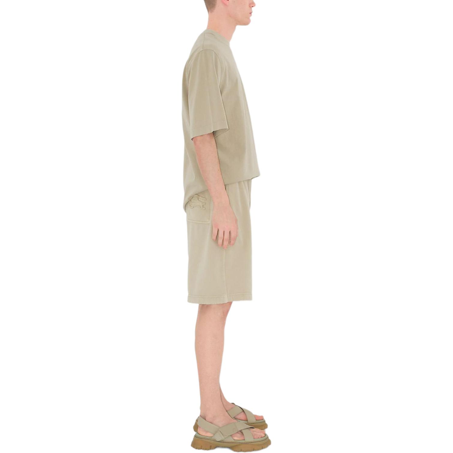 Burberry SS24  Logo Embroidered Crewneck T-Shirt Khaki 80901331 圖 7