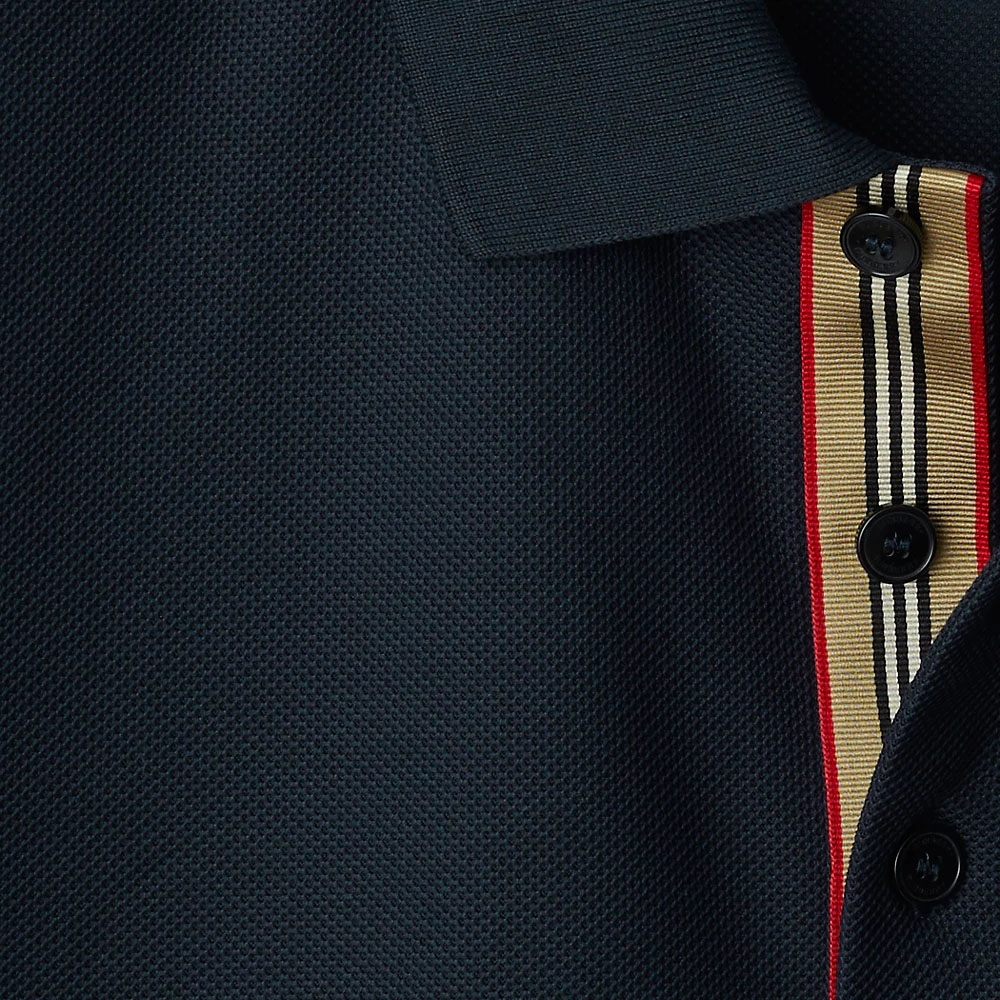 Purchase Burberry SS24 Baju Polo Navy Blue dengan Logo Sulaman. 80844371