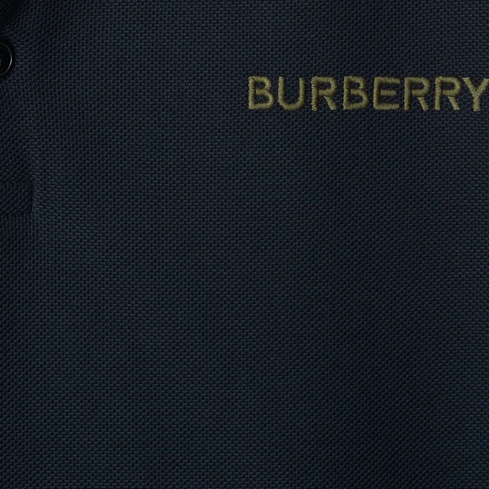 Details for Burberry SS24 Baju Polo Navy Blue dengan Logo Sulaman. 80844371