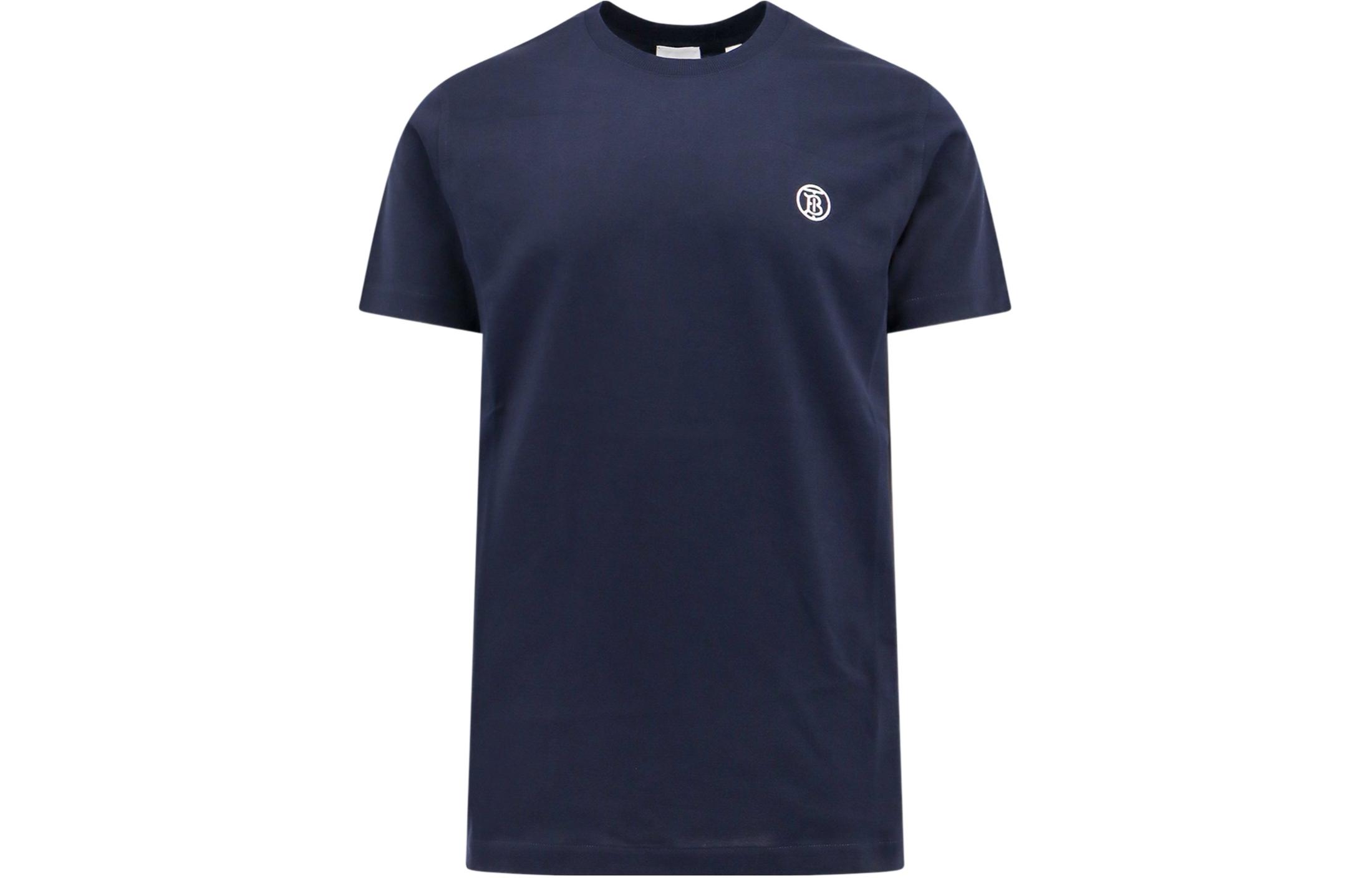 Burberry SS24  Logo Graphic Crewneck T-Shirt Navy Blue. 80840201