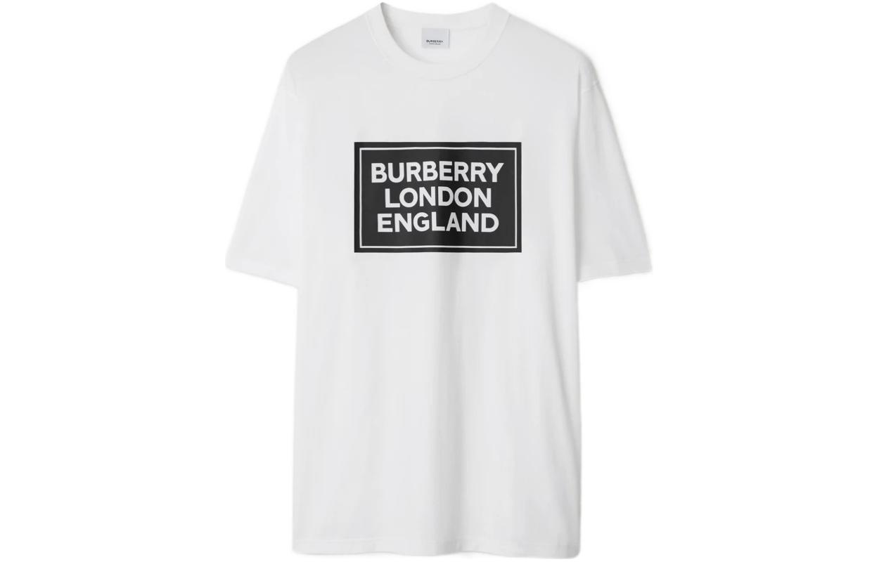 Burberry SS24  Logo Print White Crewneck T-Shirt 80843381