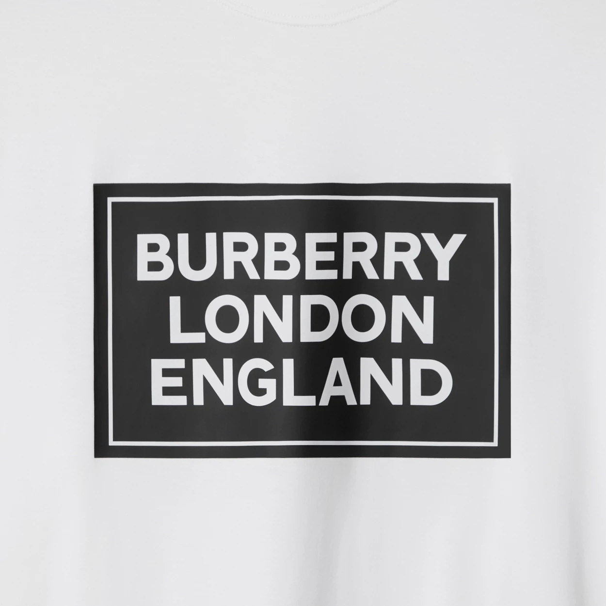 Purchase 버버리 SS24 로고 프린트 화이트 크루넥 티셔츠 80843381