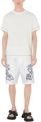 버버리 SS24 로고 스트라이프 프린트 크루넥 티셔츠 화이트. 80905421 Purchase 버버리 SS24 로고 스트라이프 프린트 크루넥 티셔츠 화이트. 80905421