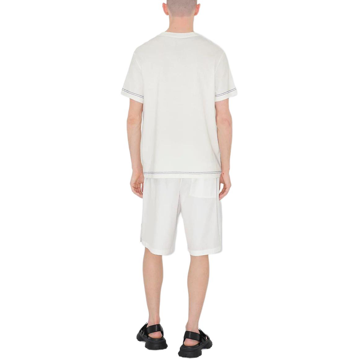 Details for 버버리 SS24 로고 스트라이프 프린트 크루넥 티셔츠 화이트. 80905421