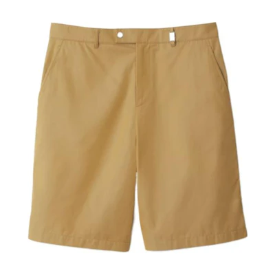 Burberry SS24 Loose Fit Button Casual Shorts in Wheat Color. 80895261