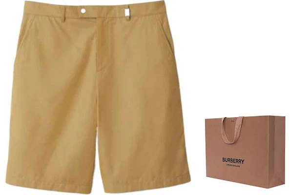 Burberry SS24 Loose Fit Button Casual Shorts in Wheat Color. 80895261 Shop Burberry SS24 Loose Fit Button Casual Shorts in Wheat Color. 80895261