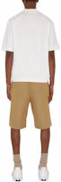 Details for Burberry SS24 Loose Fit Button Casual Shorts in Wheat Color. 80895261