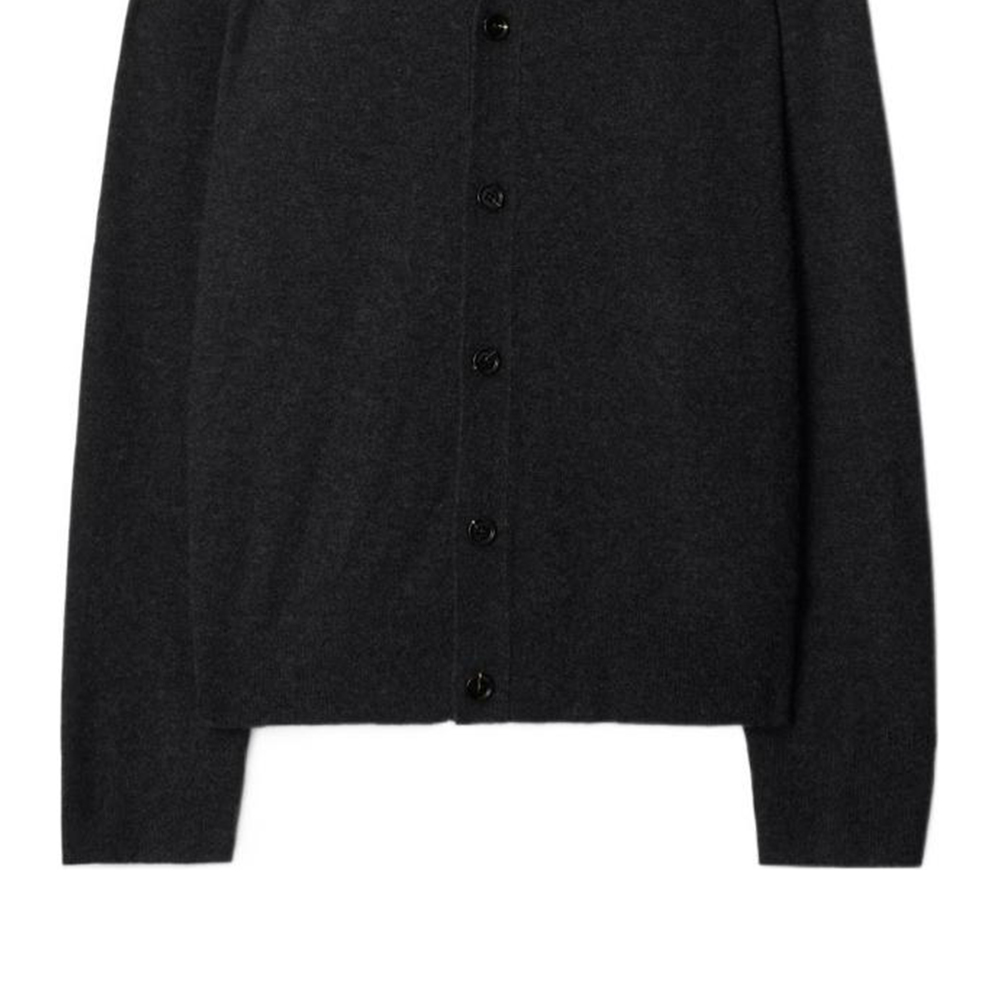 Shop バーバリー SS24 ルーズフィット Vネック ボタン ニット カーディガン グレー 80911851