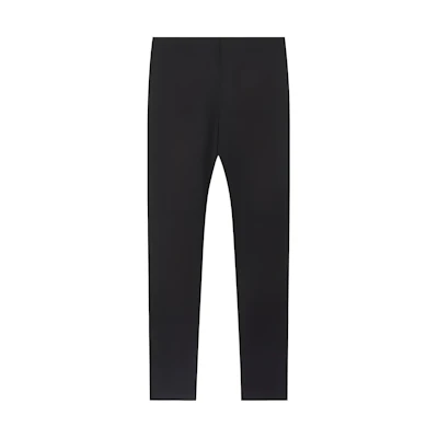Burberry SS24 Mid-Rise Casual Pants Hidden Closure Solid Black 40250211