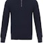 Shop Burberry SS24 Navy Blue Knit Long-Sleeve Polo with Zipper. 40593791